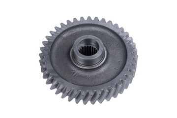 Directly Above Shot Of Gear Wheels Against White Background