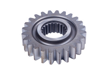 Directly Above Shot Of Gear Wheels Against White Background