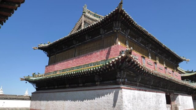 Karakorum Mongolia Ancient City Buildings and Roofs.