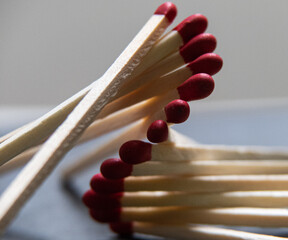 red tipped match spiral