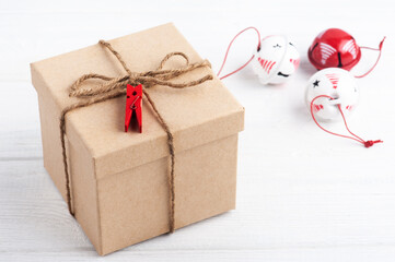 Gift box and Christmas toys