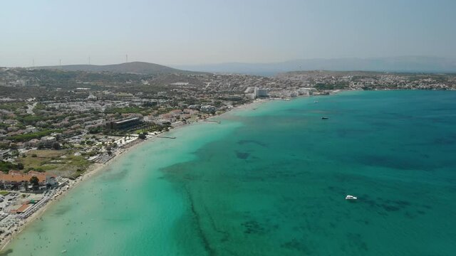 &Ccedil;eşme Boyalık Beach aerial view from drone