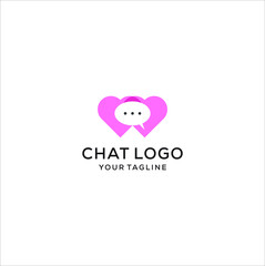 love chat logo design vector 