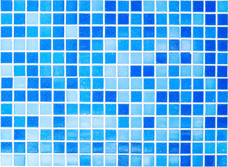 Fototapeta premium Hintergrund Vorlage Template abstrakt Kachel Karo Mosaik Fliesen Quadrat blau pool Schwimmbad Becken Disco Retro Design Frühling Sommer deko Verpackung Website glitzernd Schimmer Computer