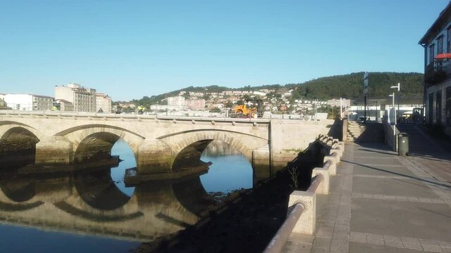 Pontevedra, historical city of Galicia,Spain. Aerial Drone  Photo