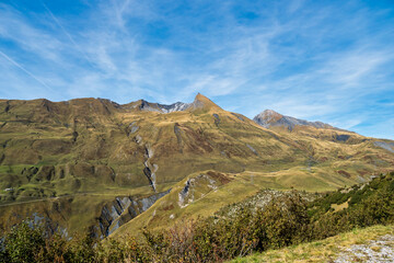 Alpine landscape of the French alps near Montvalezan in Savoie , France