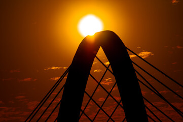 
bridge at sunset