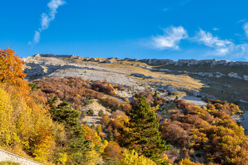 French countryside. Col de Rousset. View of the heights of the Vercors, France