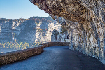 Landscape of Vercors in France - view of Combe Laval, Col del la Machine