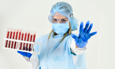 Experimental treatment concept. Laboratory testing respiratory coronavirus disease. Coronavirus...