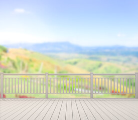 Balcony And Terrace Of Blur Nature Background