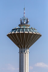Fototapeta na wymiar Close up shot of a water tower