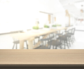 Table Top And Blur Dining Room Of   Background