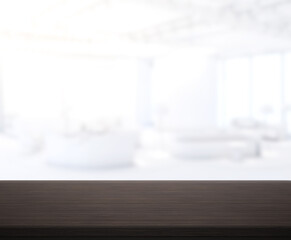 Table Top And Blur Living Room The Background