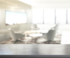 Table Top And Blur Living Room Of  Background
