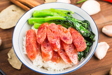 Fried rice with sausage chinese food