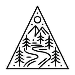 mountain badge design