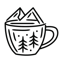 cup shape badge design