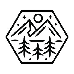 mountain badge design