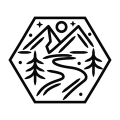 mountain badge design