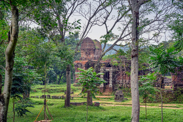 Fototapeta na wymiar My Son is a temple city in central Vietnam