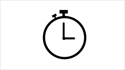 chronometer time silhouette sport icon. Isolated and flat illustration.