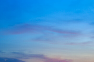 beautiful colorful sky and cloud in twilight time background