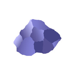 Naklejka premium Crystal. Isolated object. Vector illustration. Flat style. Gemstone.