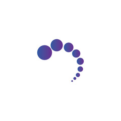 Creative spiral logo colorful illustration vector design