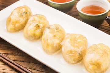 Steamed Chinese Crystal Meat Dumplings