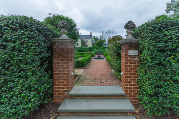 brick entrance to private garden 