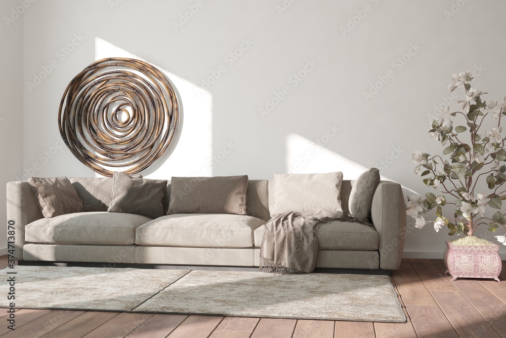 Wall mural Modern interior design. 3D illustration