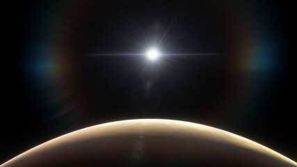 planets, stars and galaxies in outer space showing the beauty of space exploration, 3d render