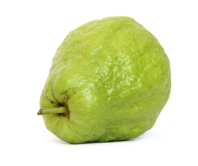 Three White Guava Fruits Isolated on White Background