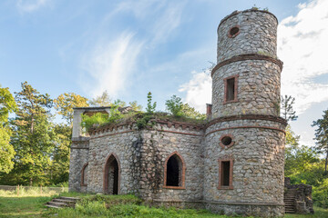 Ruins of a slovak castle in Brodzany owned by Oldenburg family