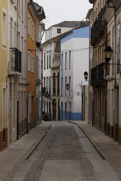 Building in Ribadeo, city of Lugo. Galicia,Spain