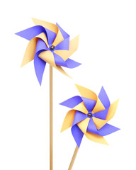 Two pinwheels on white