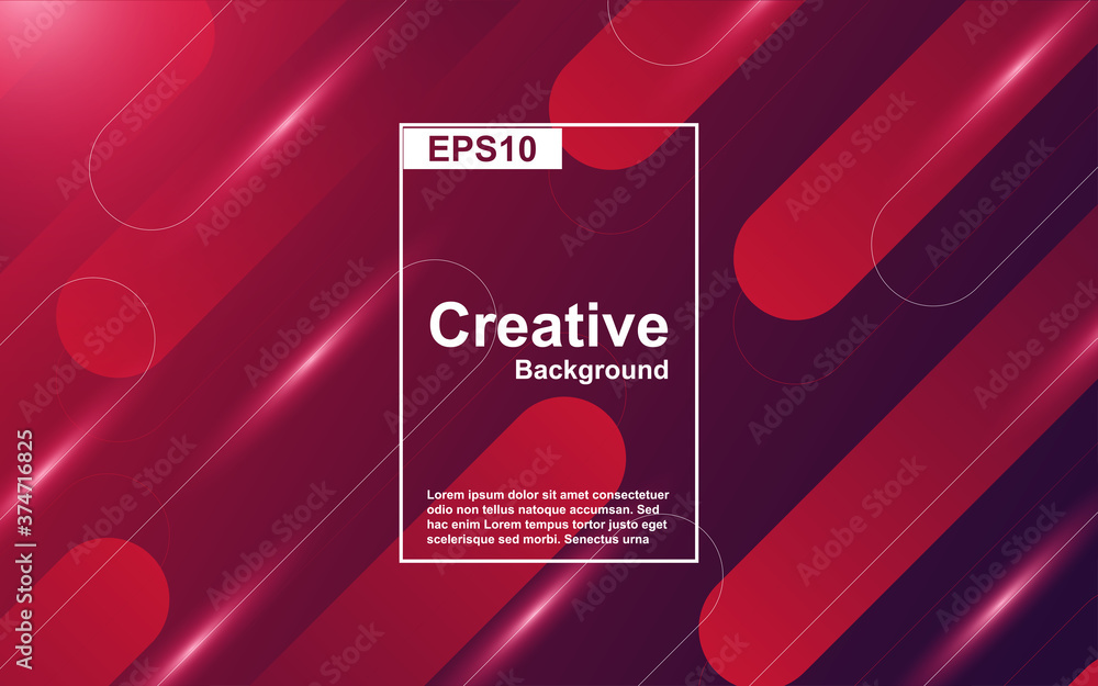 Aufkleber trendy gradient design abstract geometric background with dynamic soft red color. liquid and fluid v