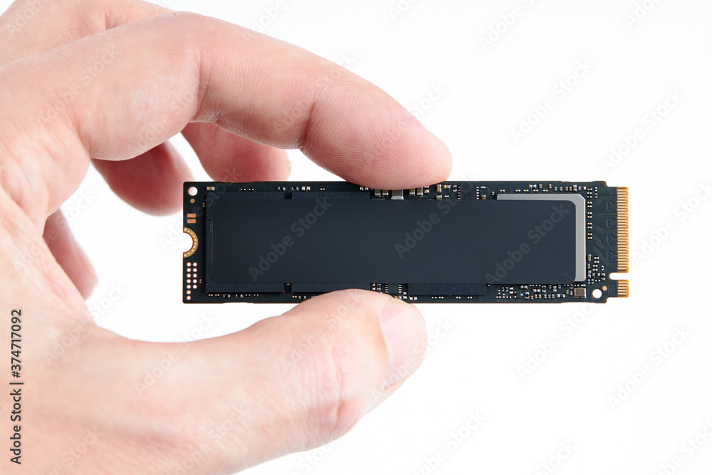 Aufkleber m2 fast solid state drive for data store at computer or laptop. hardware technology