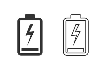 Full battery line icon set vector illustration