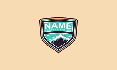 Vintage Outdoor Badge Logo Vector Illustraton