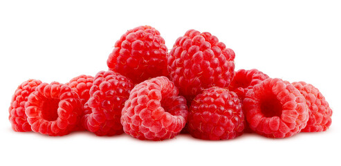 Raspberry isolated on white background, clipping path, full depth of field