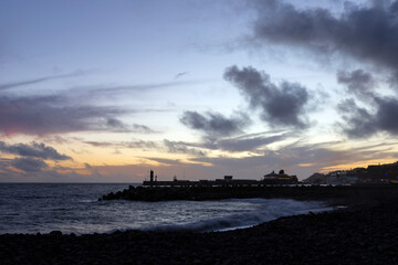 Sunset at the Port of Funchal, Madeira, Portugal