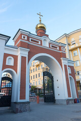 Obraz premium The building of the Iversky monastery in Samara