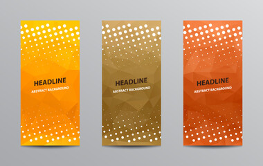 Tri-fold brochure template with autumn background