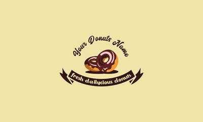 Vintage Donuts Logo Vector