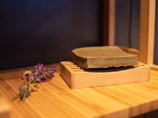 Marseille soap slice with olive oil