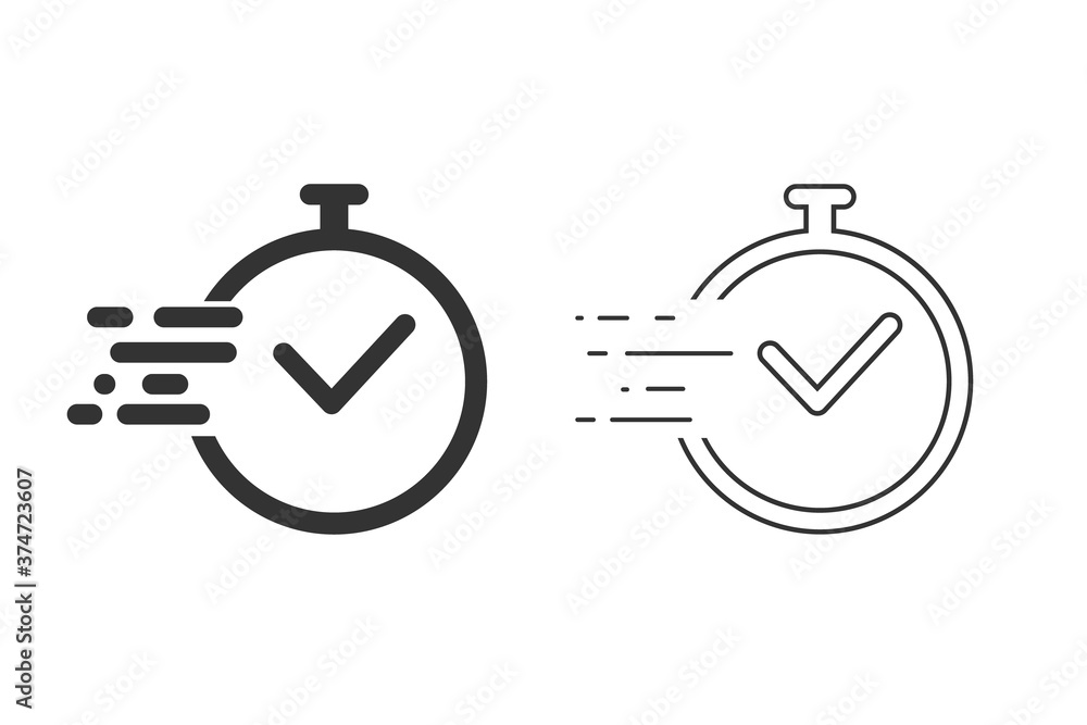 Poster time line icon set vector. fast time vector icon. deadline icon vector illustration