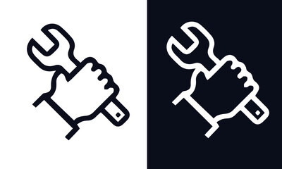 construction vector design black and white