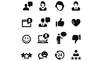 customer service icons vector design 